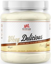 XXL Nutrition - Whey Delicious - Vanille Caramel - Wei Eiwitpoeder met BCAA & Glutamine, Proteïne poeder, Eiwit shake, Whey Protein - 450 gram