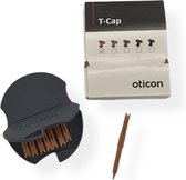 Capuchon en T Oticon | Beige | pièce d'aide auditive | pour aides auditives intra-auriculaires