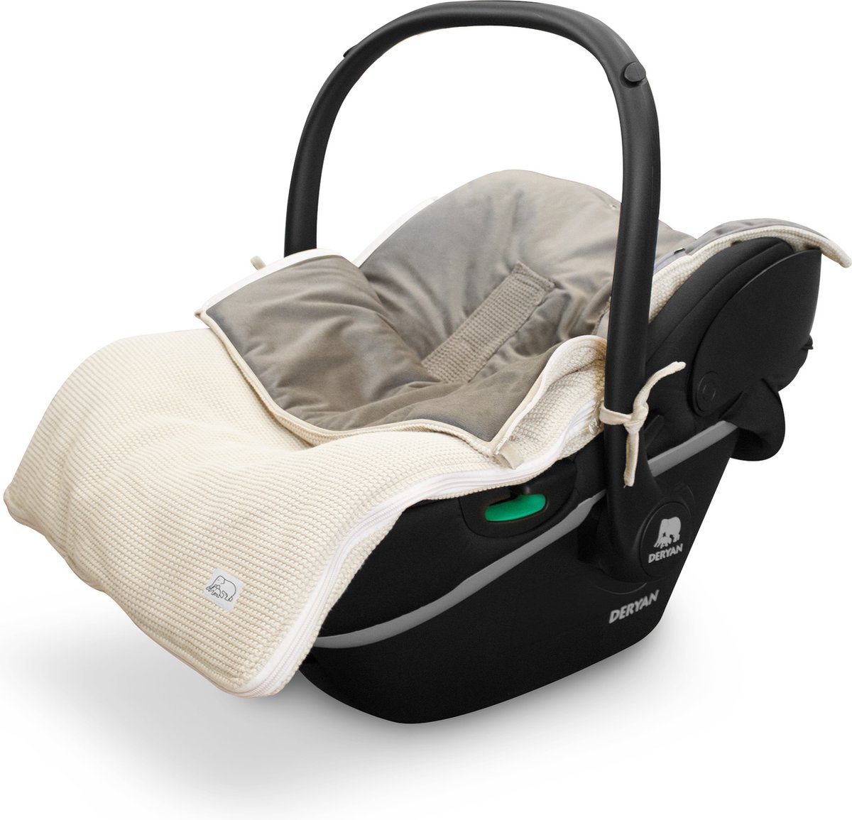 Deryan - Voetenzak voor Autostoel & Kinderwagen - Footmuff Maxi Cosi, Kinderwagen of Autostoel - Nougat – foto 3