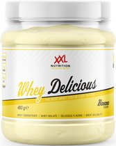 XXL Nutrition - Whey Delicious - Banaan - Wei Eiwitpoeder met BCAA & Glutamine, Proteïne poeder, Eiwit shake, Whey Protein - 450 gram