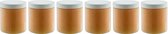 Luxe Verzorgende Bodyscrub-Gel Honey 400 gram - Pot met witte dop - set van 6 stuks - Hydraterende Lichaamsscrub