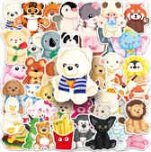Autocollants pour Enfants - 50 autocollants avec des Nounours - ours en peluche et animaux - Autocollants mignons pour mur, ordinateur portable, gobelet, etc.