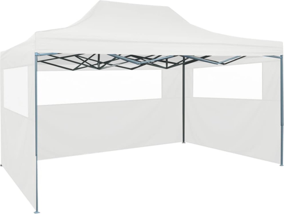 Partytent opvouwbaar - Paviljoen - 3x4 - Easy up - Waterdicht - met Zijwanden - Weerbestendig - Wit