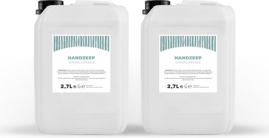 Handzeep - Hypoallergeen - 2,7 Liter - 2 Stuks - Jerrycan - Navulling