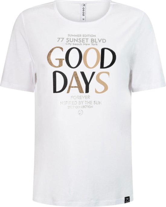 ZOSO 242 Sunset T-Shirt With Print White/Sand