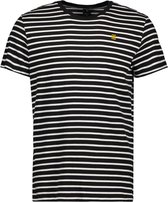 G-Star RAW T-shirt Stripe R T Compact Jersey D24941 C339 A626 White/dk Black Stripe Mannen Maat - XL