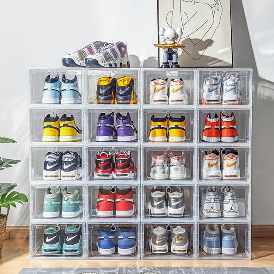 Schoenendoos - Sneakerbox - Shoebox - Schoenenbox - Hat oranizer - Display modelauto's - Schoenen - Sneakers - Pumps - Transparant / Make-up / Organizer / Collector / Storage / Storagebox / Organiser / Display