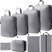 Bastix - 8-delige kofferorganizerset met compressie, packing cubes kledingtassen voor koffers en rugzakken, packing cubes ultralight, reisorganizer met make-uptasje, schoenentas