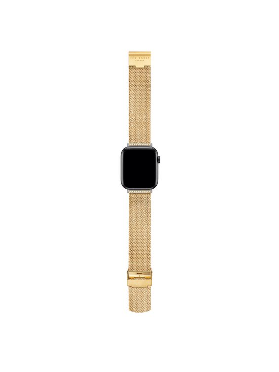 Ted Baker Gold-Tone Tb Apple Watch Bands Armband: 100% Mesh BKS38S316B0
