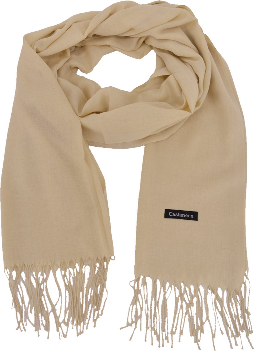 Pashmina Sjaal - Beige | Cashmere/Viscose | 180 x 70 cm | Fashion Favorite