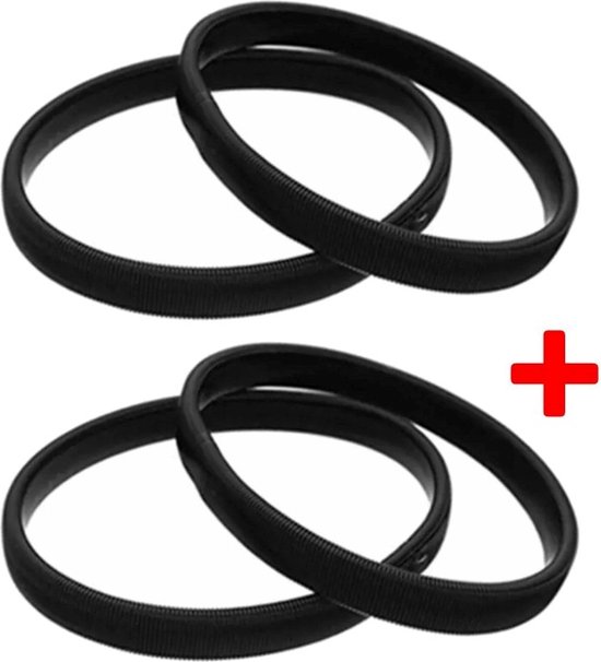 Fako Bijoux® - Set Van 2 Paar Mouwophouders Zwart - 20cm - Metaal