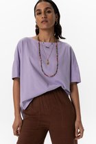Sissy-Boy - Lavendel T-shirt met knoopdetail