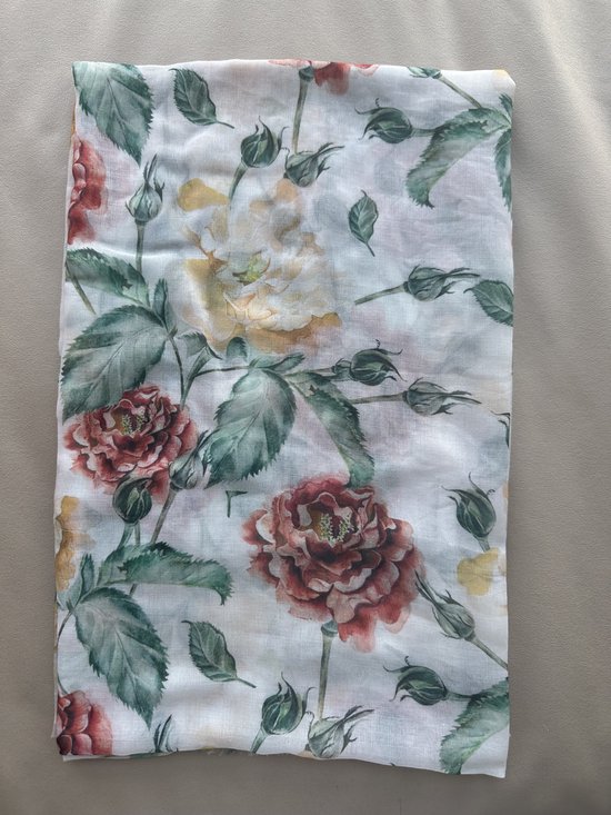 Emilie scarves - sjaal - voorjaar zomer - print bloemen - pioenrozen