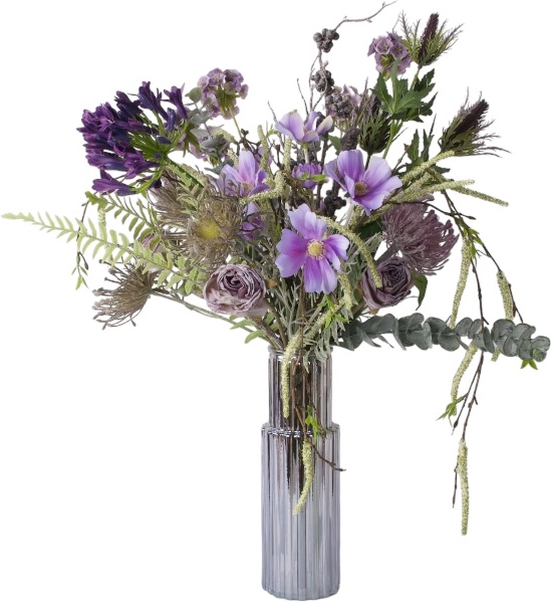 WinQ - PlukBoeket Kunstbloemen Lila en Blauw - Boeket kunstbloemen