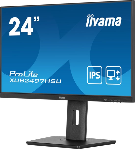 iiyama ProLite XUB2497HSU-B1 - 24 Inch - IPS - Full HD - USB-hub - In hoogte verstelbaar