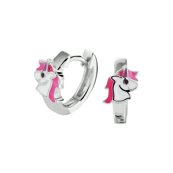 Yep! Boucles d'oreilles créoles Licorne - Argent