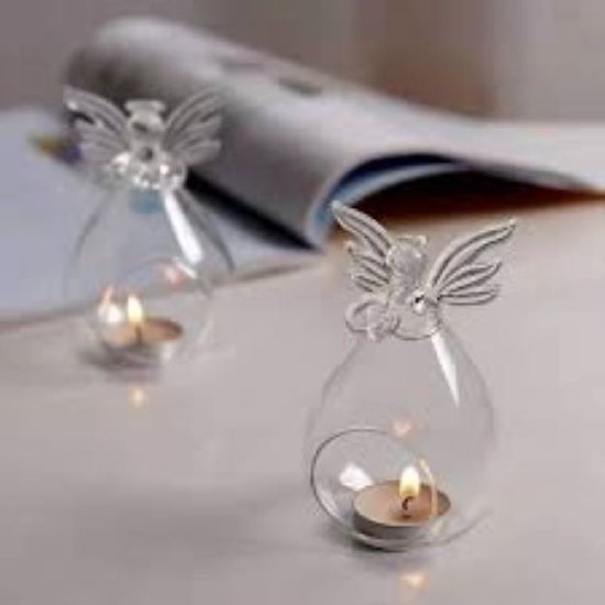 Engel glas inkl. kaarshouder