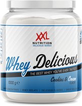 Bol.com XXL Nutrition - Whey Delicious - 80% Eiwit - Cookies & Cream - Wei Eiwitpoeder met BCAA & Glutamine Proteine Poeder Eiwi... aanbieding