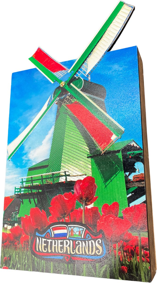 Houten Sleutelkastje voor binnen - Industrieel - Molen - Sleutelrekje - Metalen klep - Interieur - Decoratie
