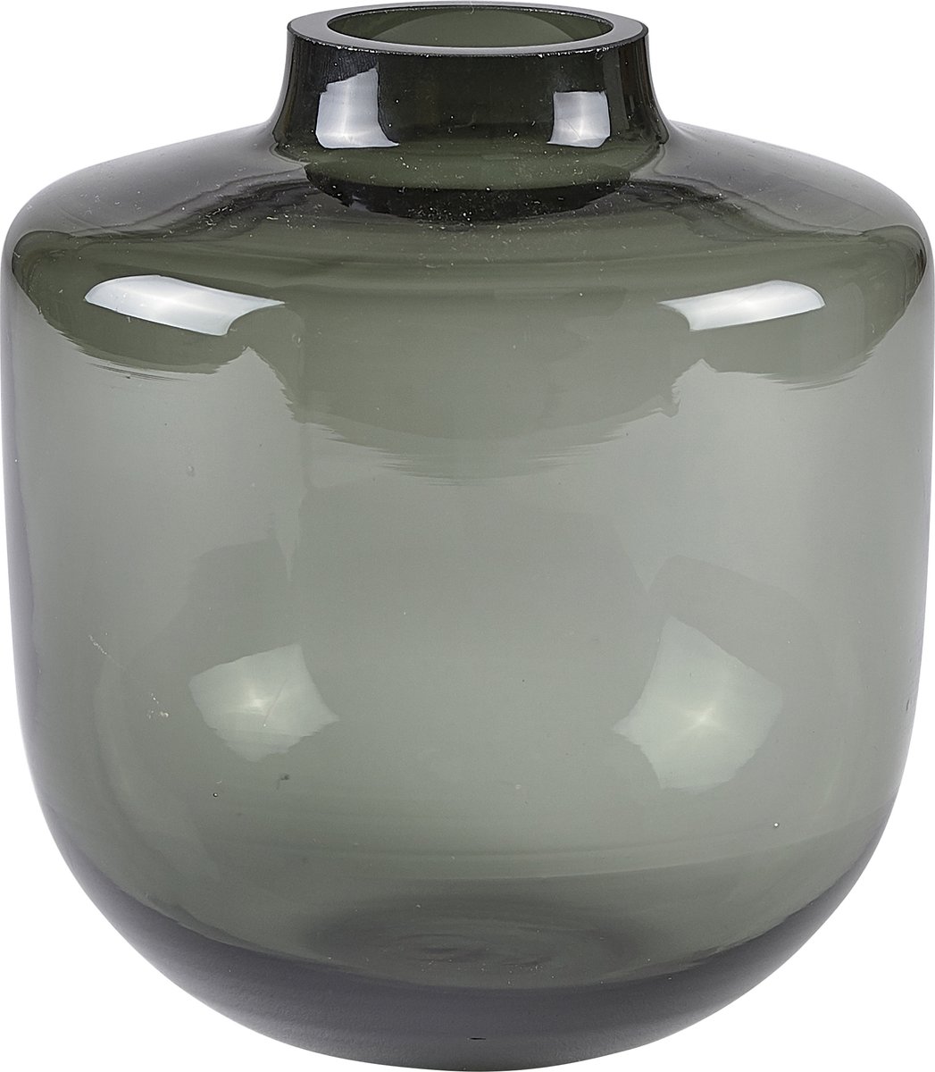 Villa Collection Daun Vaas Dia. 15 x 16 cm Grijs Glas