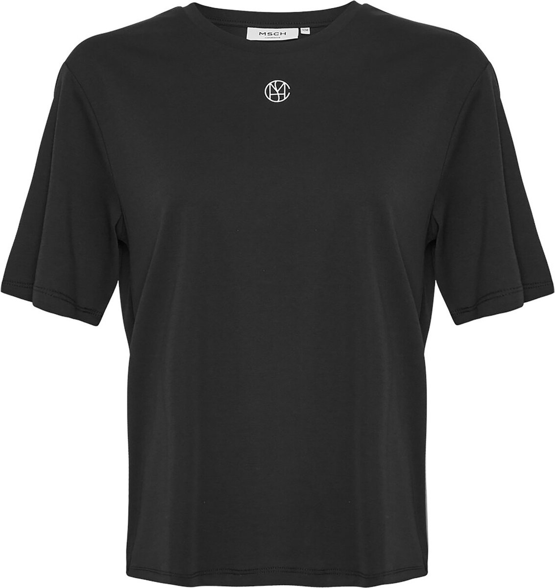 MSCH Copenhagen Mschmelea Icon Tee Tops T shirts Dames Shirt Zwart Maat S M bol