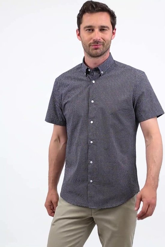 Antioch STRIPED SHORT SLEEVE - Overhemd - black/zwart