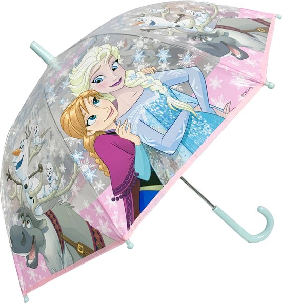 Frozen meisjes paraplu transparant 38 cm