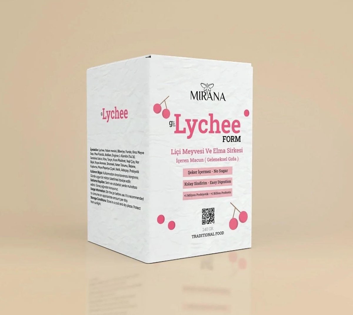 Goedkoopste Mirana Lychee Form Biologische Lychee-vormpasta 240 gr, Onregelmatige menstruatie, schildklier en Hormonale stoornissen gereguleerd, Woede, stress en overmatige gewichtstoename worden voorkomen