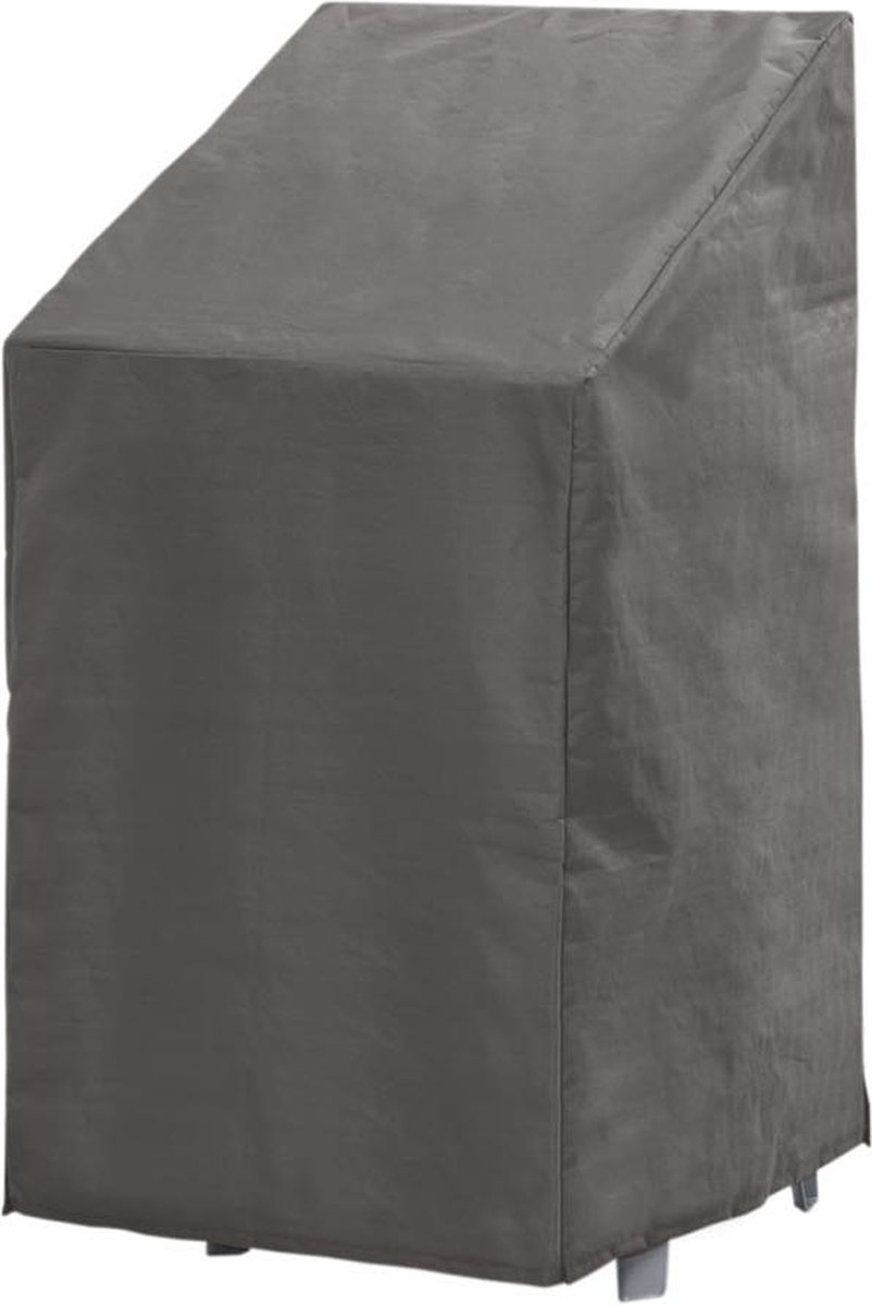 Winza Outdoor Covers Basic - beschermhoes stapelstoelen - stapelstoelhoes - Afmeting : 66x66x128/88 cm - 2 jaar garantie - weerbestendige stapelstoelhoes - tuinstoel beschermhoes - tuinmeubelhoes stapelstoelen - outdoor stoelhoes - tuinmeubelen Antraciet