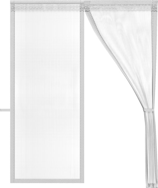 O'DADDY Deurgordijn Deluxe FIBER - Magnetisch Vliegengordijn - Voor Nieuwbouw en Standaard Deuren - Eenvoudige Installatie - Witte Hor - 184x230 cm