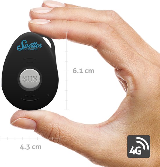 Spotter X10 - 4G GPS Tracker - Méést nauwkeurige GPS tracker - Nederlandse app in 5 talen - Voor Kinderen, Ouderen en Spullen - Zonder abonnement - Waterdicht - Werkt in heel Europa - Inclusief simkaart - Nederlandse klantenservice