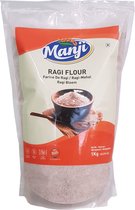 Manji - Ragi Flour - Vingergierst Meel - 3x 1 kg
