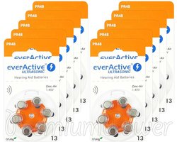 EverActive PR48/ 13, Knoopcel voor Hoortoestellen gehoorapparaat - 60 Stuks