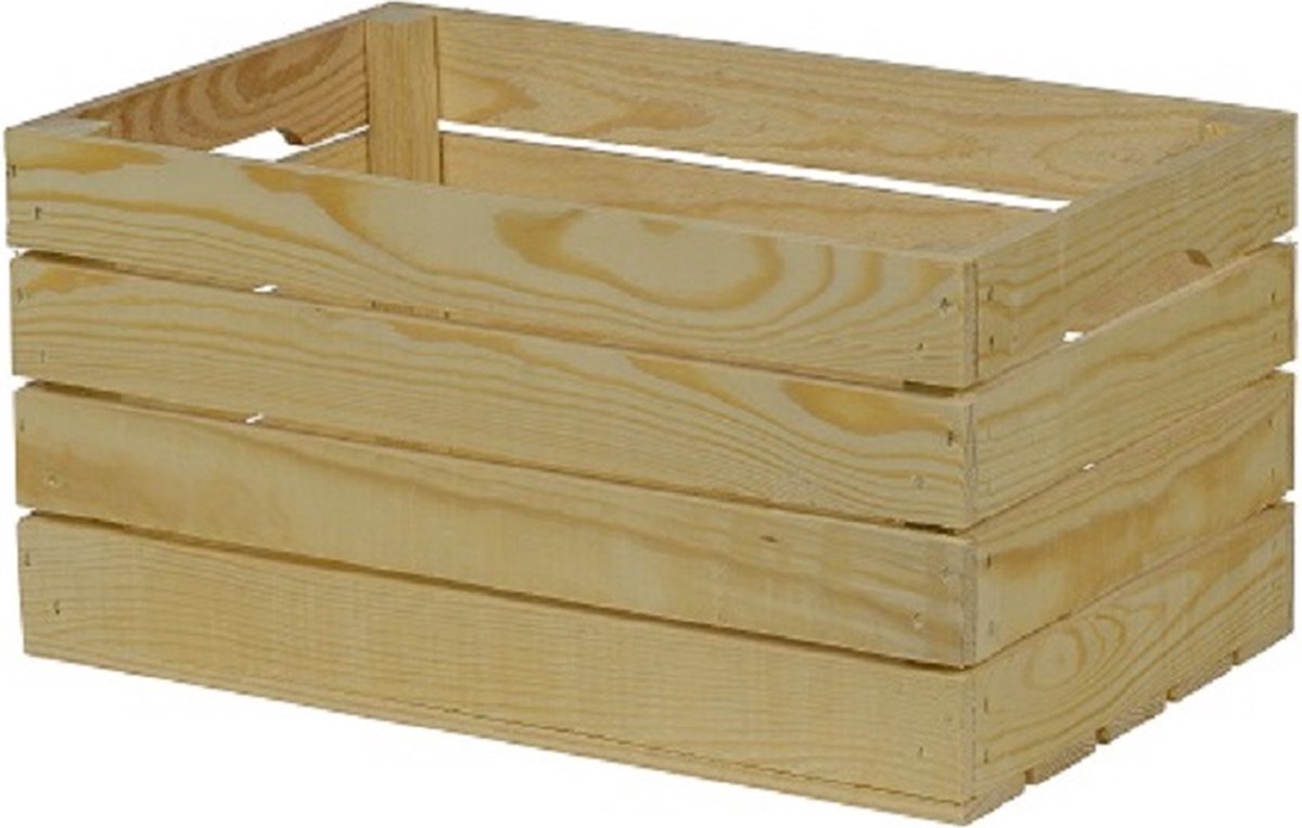 Houten Kist - Middel, Naturel / Cadeaukist / Geschenkverpakking / Doos / Gift / Cadeau