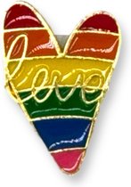 Montrez votre amour avec le modèle Pride Rainbow Heart 3 broches/bouton