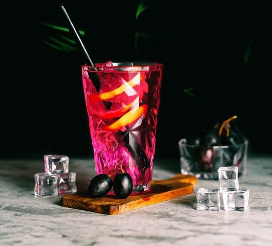 Kitchen Trend prisma 300 ML transparant drinkglas set van 6 - polycarbonaat materiaal