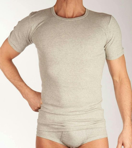Dulcia T-shirt ronde hals - Grey - maat 4XL (4XL) - Heren Volwassenen - 100% katoen- 695.8167-4XL