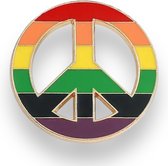Verspreid Liefde en Trots met de Pride Thema Hippie Logo Badge Pin/Button