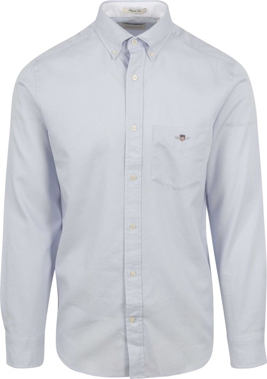 Gant - Chemise Casual Honeycomb Texture Bleu Clair - Homme - Taille XXL - Coupe Regular
