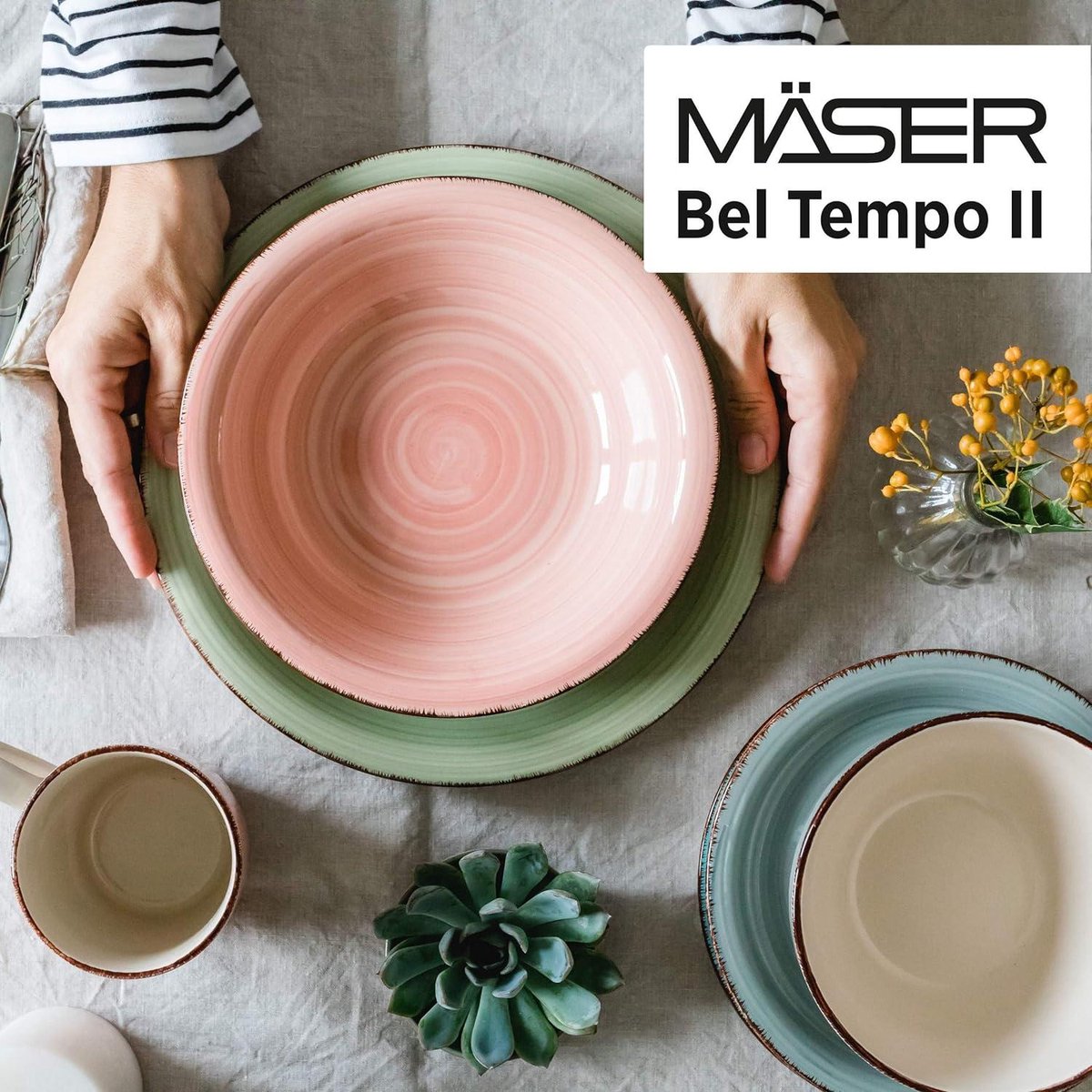 ÄSER 931951 Bel Tepo II, Teller-Set für 6 Personen i odernen