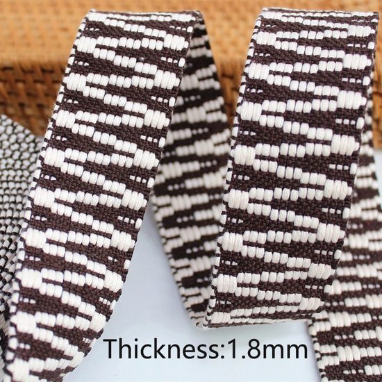 Fs2 - Tassenriem - Bag strap - Schouderband - Koord - Riem voor tas - Decoratief - Accessoires - Strap - Zigzag