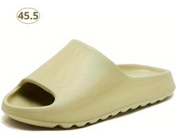 Livano Comfortabele Slippers - Badslippers - Teenslippers - Anti-Slip Slides - Flip Flops - Stevig Voetbed - Groen - Maat 45.5