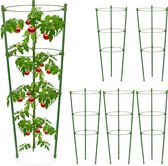 Relaxdays tomatensteun - set van 6 - klimhulp voor planten - 45x18 cm - rankhulp - rond
