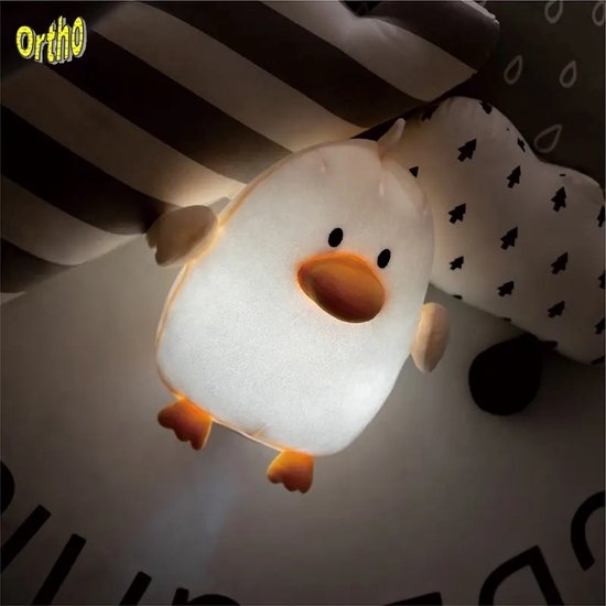 Ortho® - Pluche Nachtlamp - Knuffel met Licht - Eend - Geel van Ortho — afbeelding 5