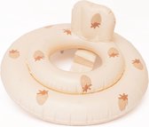 Mrs Ertha - Baby float - Baby seat - Baby zwemband - beige - Strawberries - 7-18kg
