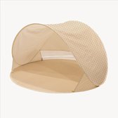 Vilolux® - Mrs Ertha - Tente de plage Pop-up - Tente de plage - Abri de plage - UV 50+ - Beige - Carrés Doux
