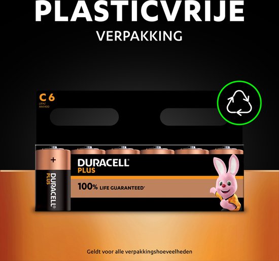 Duracell MN1400B4, Batterie à usage unique, C, Alcaline, 1,5 V, 4 pièce(s), Noir, Orange