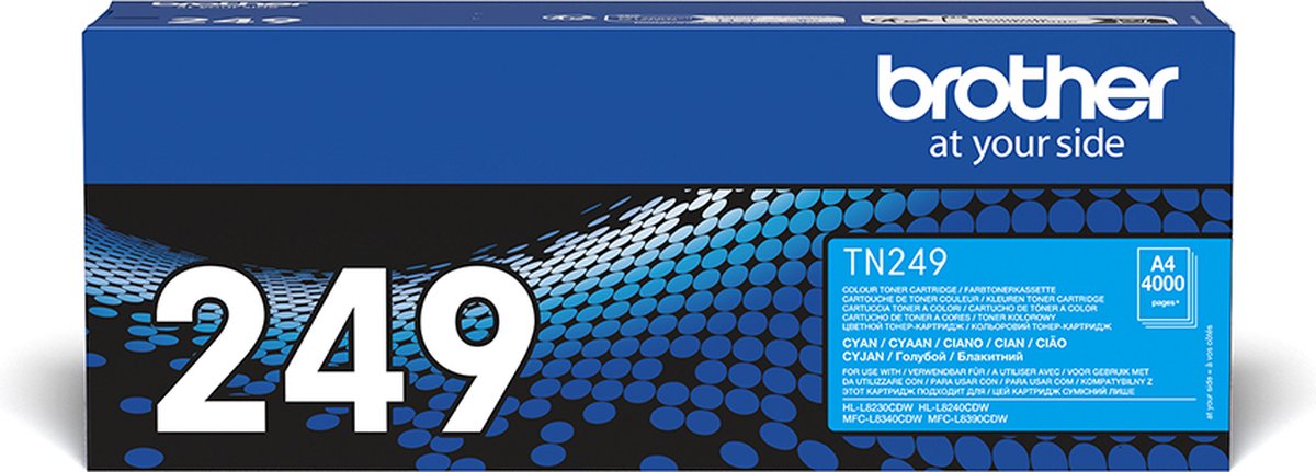 Brother TN-249C Cyan Toner Cartridge Prints 4.000 pages tonercartridge 1 stuk(s) Origineel