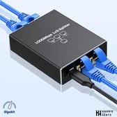 Harris and Hertz - Ethernet Gigabit Netwerksplitter - 1 Naar 3 - 1000/100Mbps Ethernet-splitter - Met USB-Voedingspoort - Netwerk Switch