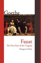 Boek kaft met de titel 'Goethe Faust'. Een schilderij toont een man en vrouw in historische kledij.